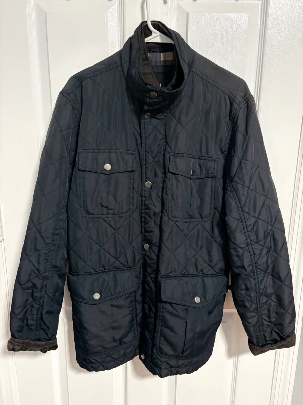 London Fog Men’s Quilted Jacket Navy Blue Size Small